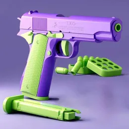 Giocattoli pistola gravità 3D stampata 3D M1911 Modello Jump dritta giocattolo per pistola non fritta per cuccioli giocattolo giocattolo per bambini Raccolte di sollievo Giochi natalizi 1PCL24424