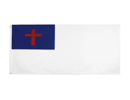 Христианский флаг 90x150см высококачественный полиэфир, отпечатанные по летящими висячим 3х5 религиозным баннером 4343803
