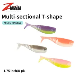 Аксессуары, оригинальные в американской Zman Micro Fisense MultiSectional Tshape Fish Lure Soft приманки 8 шт./Сумка