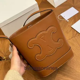 High end Designer bags for women Celli New CUIR Bucket Bag with Cowhide Buckle Shoulder Strap Magnetic Buckle Crossbody Bag original 1:1 with real logo and box