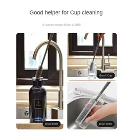 2024 Silicon Cup Cleaning Pinselbecher Peeling Glasreiniger Küchenreinigungswerkzeug langes Griff Weinglass Flasche Glas Tasse Tasse Tasse