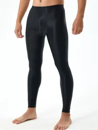 Byxor olja glänsande man byxor buch pås påse gym tights sexiga herrkläder män byxor shpaewear leggings nya i nu släta blyertsbyxor