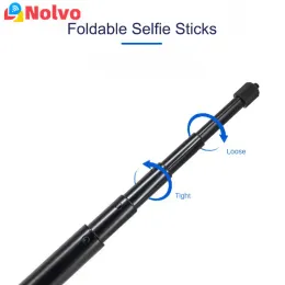 Stick estendibile in alluminio pieghevole in lega invisibile Selfie Stick Polo Universal Rod Telefono selfie Stick compatibile con GoPro Insta360