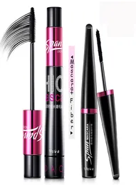 Bioaqua Black Silk Mascara Makeup Zestaw rzęs przedłużanie rozszerzenia objętości 3D Fibre Waterproof Cosmetics 2PCSLOT6052349