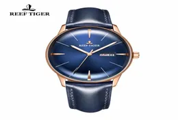 REEF Tigerrt Luxury Dress Watches Blue Dial Кожаная марка