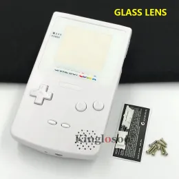 الجوارب الكاملة أبيض الإسكان قذيفة قذيفة ل Nintendo Game Boy Color GBC Game Console Shells Glass Glass Lens