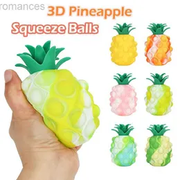 Toy di decompressione 1/2/4 pacchetto pop giocattoli a sfere a palla 3d ananas Scheeze sfere popper bolle idee sensoriali adolescenti adulti regali stress susver giocattoli d240424