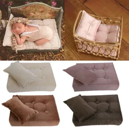 Pillows Baby Photography Props Background Mini Mattress & Pillow Photo Props Set Newborn Photostudio Backdrop Photo Posing Props