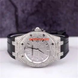 İsviçre Lüks Saatler AP Otomatik Saat Audemar Pigue Donna Royal Oak Orologio Argento 33mm Su Misura 10ct Diamanti Hbcr