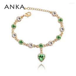 Charmarmband Anka Heart Crystal Pendant Armband Huvudstenkristaller från österrikiska alla hjärtans dag gåva #108059