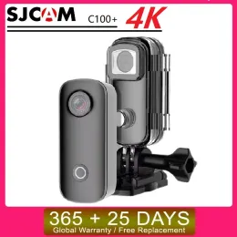 Câmeras SJCAM C100+ C100 Plus Mini Câmera de Ação de Polega 4K 30FPS H.265 NTK96675 WiFi 30m Desempenhista DV esportiva à prova d'água