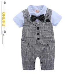 Blazers 2022 Summer New Baby Boy Dentleman костюм детская одежда Bodysuit Neworn Romp