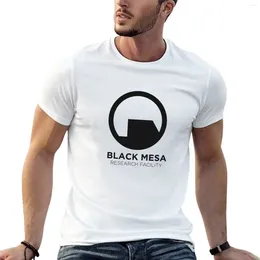 Men's Polos Black Mesa Research Facility T-shirt Boys Whites Oversized para um garoto camisetas de algodão masculino