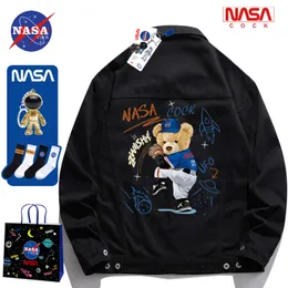 NASA Co Branded Denim Jackets for Men's Spring and Autumn Season New Fashion Brand Couple Loose Casual Coat for Women's Top Spring JUK