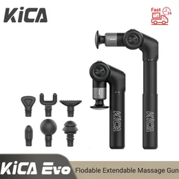 Kica Evo Faltbare Muskelmassage Waffe professioneller Smart Body Rückenhals Massagegeräte mit 9 cm einrückbarer Verlängerungsstange 240416