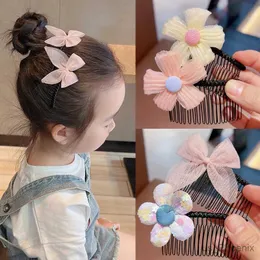 Hair Accessories Children Cute Flower Bow Head Broken Hair Artifact Hair Comb Insert Comb Bangs Finishing Hairpin Kids Headwear Hair Accessories