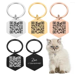 Tag del cane PET personalizzato Collar QR Codice Tag numero di contatto personalizzato e per la targhetta per animali domestici anti-lost