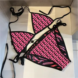 Kobiety bikini seksowne przezroczyste pasek stroju kąpielowego Projektant Letter Let Ladies Kąpiec Modna plaża stroju kąpielowego Summer Projektanci Danterzy Biquini