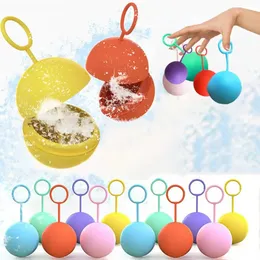 6Pcs Reusable Water Balloons Refillable Water Balloon Quick Fill Self Sealing Water Ball Splash Balls For Kids Swimming Pool 240410