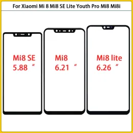 Panel 10 adet Xiaomi Mi 8 SE / MI 8 Lite Dokunmatik Ekran LCD Ön Cam Panel Lens Mi 8 Pro Touchscreen Cam Kapak OCA Replac