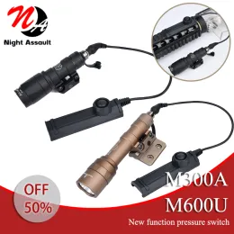 Scopes Tactical Sufire M300 M300A фонарик M600 M600U Охотниковое оружие с новым двухфункциональным выключателем давления.