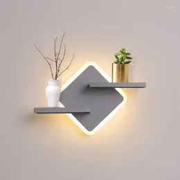 Vägglampa nordiska loft sängar med skrivbord modern enkel fyrkant led bredvid sovrum hyllor sconces kök dubbel ljus