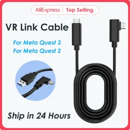 Brillenverbindungskabel für Meta Quest 3 Accesories USB 3.2 Typ -C -Kabeldatenübertragung Schneller Ladung für Oculus Quest 2 Zubehör