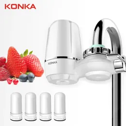 Purifiers KONKA 1/4pc Tap Water Purifier Filter Washable Replacement Kitchen Faucet Long Lasting Ceramic Filtro NineStage Clean