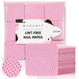 Remover Pink Lint Free Nageltücher zum Gelnagellackentferner, 1000 PCS Super absorbierende weiche Nagelschweißgelpolster für Wimpernverlängerungen