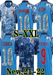 20 21 22 Japan Fußball -Trikot -Kapitän Tsubasa Japanische Anime -Version Shirt 10 Atom 2021 2022 Fußballuniform9826450