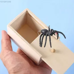 Dekompresyon oyuncak 1pc-wooden şaka hile pratik şaka ev ofis korku oyuncak kutusu gag örümcek ebeveynleri arkadaş komik oyun şaka hediyesi şaşırtıcı bo d240424