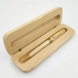 Stifte gehobene hölzerne Business Office Geschenkbox Kugelschreiber Creative School Supplies Modes Maple Pen Boxen Signing Stifte