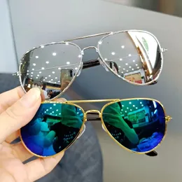 Retro Kids Sonnenbrillen Luxusdesigner UV400 Kinder Outdoor -Schutzbrillen Sonnenbrillen Schatten Jungen Mädchen Brillen Gafas de Sol 240416