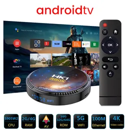 Smart TV Box HK1 RBOX W2T ANDROID 11 AMLOGIC S905W2 Quad Core 2G 4GB 16GB 32GB 64GB 2.4G 5G Dual WiFi BT4.0 4K HDR Media Player