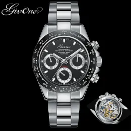 Kits Giv الياقوت يدوي كرونوغراف الميكانيكية ميكانيكية يوم مشاهدة Tona Seagull Movement ST1902 Chronograph Watch for Men مقاومة للماء 50M