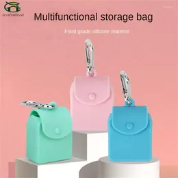 Depolama Çantaları Yumuşak Kalın Tabanlık Basit Tasarım Veri Kablo Kulaklığı Kutusu Giyim Dayanıklı ve Gözyaşına Dayanıklı Uygun Silikon Cüzdan Mini Çanta