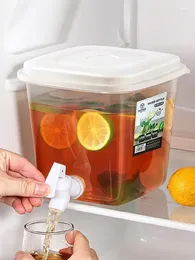 Lagringsflaskor 3.5L kylskåp kall vattenkokare med kran drycker dispenser tappvattenbehållare för juice iste