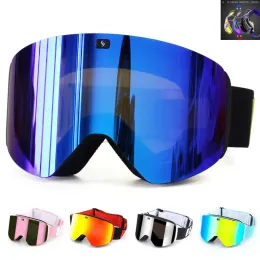 Eyewear 2022 Ny UV400 dubbelskikt magnetiska skidglasögon polariserade linsskidåkning Antifog snowboardglasögon män kvinnor skidglasögon glasögon glasögon