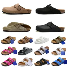 Najwyższej jakości Birkstocks Boston Clogs Designer Sandals Birkin Beach Summer Blustrle Kapcieczki Bostony Mikrofibry Shearling zamsz Flip Flip Flip Flip Flip Birkin Birko-Flor Slajd