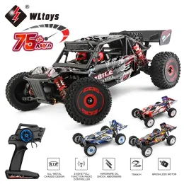 AUTO WLTOYS 124016 RC CAR V2 75 km/H 2,4 g senza spazzole 4wd Electric Electric ad alta velocità Offroad Remote Control Drift Toys for Children Racing