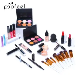Sets All In One Full Starter Makeup Kit 19piece Set Makeup Waterproof Longlasting Lip Eye Face Cosmetics Easy To Remove KroeaMakeup