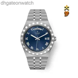 Women Men Original Tudery Designer Watches Emperors Royal Series 41 mm z złotym stalowym zespołem tydzień kalendarz mechaniczny na rękę męską z logo i pudełkiem marki