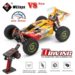 CARS WLTOYS WL 144010 V8 1:14 4WD 75 km/h Fernbedienung Drift RC Racing Car Hochgeschwindigkeits -bürstenloser Motor Offroad Fahrzeug Kinder Spielzeug F1