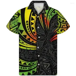 Men's Casual Shirts Summer Tribal Culture Polynesian Tattoos Turtle 3D Print Fashion Men/Women Harajuku Shirt Camisas Vintage Clothes