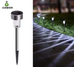 LED Outdoor Lighting Landscape Lamps IP65 wasserdichtes Edelstahl -Solar -Rasenleuchten Auto -Automatik -Farb -Tragbare Solargartenlampe1017309