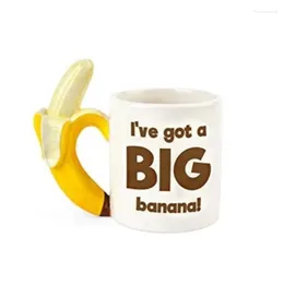 Tazze creative art latte colazione divertenti tazze da caffè in ceramica banana cetriolo regalo scherzo regalo per amici juego tazas de cafe y platone