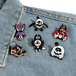 Halloween Hazbin Hotel cartoon enamel pin Cute Anime Movies Games Hard Enamel Pins Collect Metal Cartoon Brooch Backpack Hat Bag Collar Lapel Badges