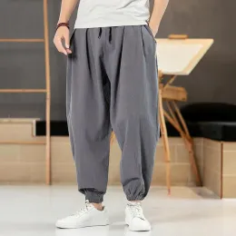 Pantaloni semplicità di pantaloni sciolti belli tasche solide di colore solido uomo comodo patchwork moda casual primavera estate abiti da uomo 2023