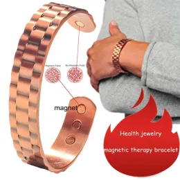 Bracelets Vintage Copper Color Health Therapy Bracelet para homens Mulheres Panquetes de manguito aberto Bocales de pulsões energéticas Jóias de casal de casais