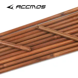 Dardos 6 / 12pcs od7mm / 8mm de seta de bambu eixos de seta 33 polegadas para acessório de seta DIY de arco e flecha